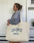 Coconuts and Waves Large Canvas Bag